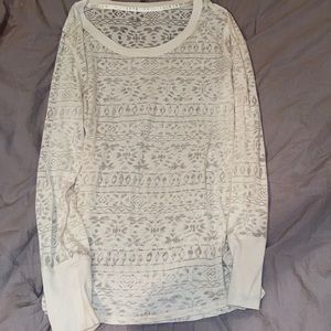 Maurices sheer long sleeve blouse